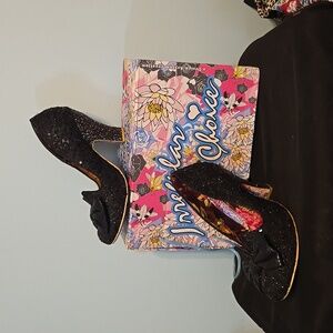 Irregular Choice Nick of Time Black Womens Hi Heels Court Shoes